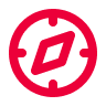 Kompass-Symbol für Praktikumsangebote