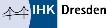 Logo der IHK Dresden mit stilisierter Brücke