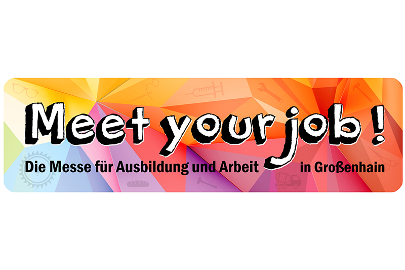 Logo der Messe „Meet your job!“ — Die Messe für Ausbildung und Arbeit in Großenhain