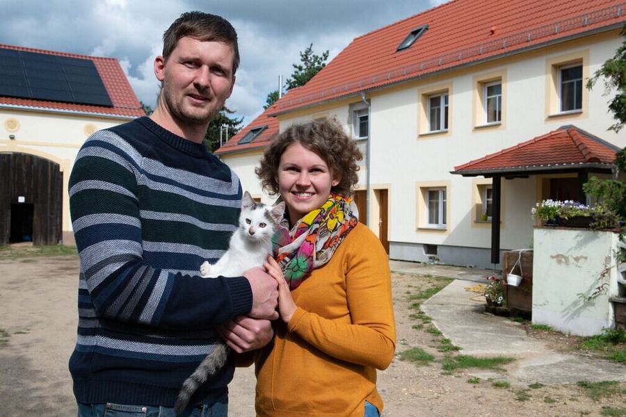 Familie Budzinski hat mithilfe von Fördermitteln einen alten Hof in Görzig saniert.
